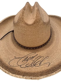 Back Stage Autographed Jason Aldean Country Music Star Resistol Cowboy Hat with Tag
