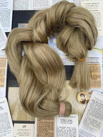 Victorian Death Photos, Funeral Home Memorial Service Notices, Human Hair