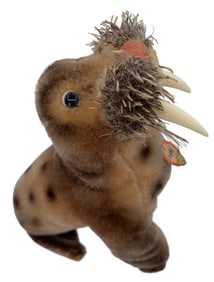 Vintage German STEIFF Wool Paddy the Walrus Stuffed Animal Toy with Tag