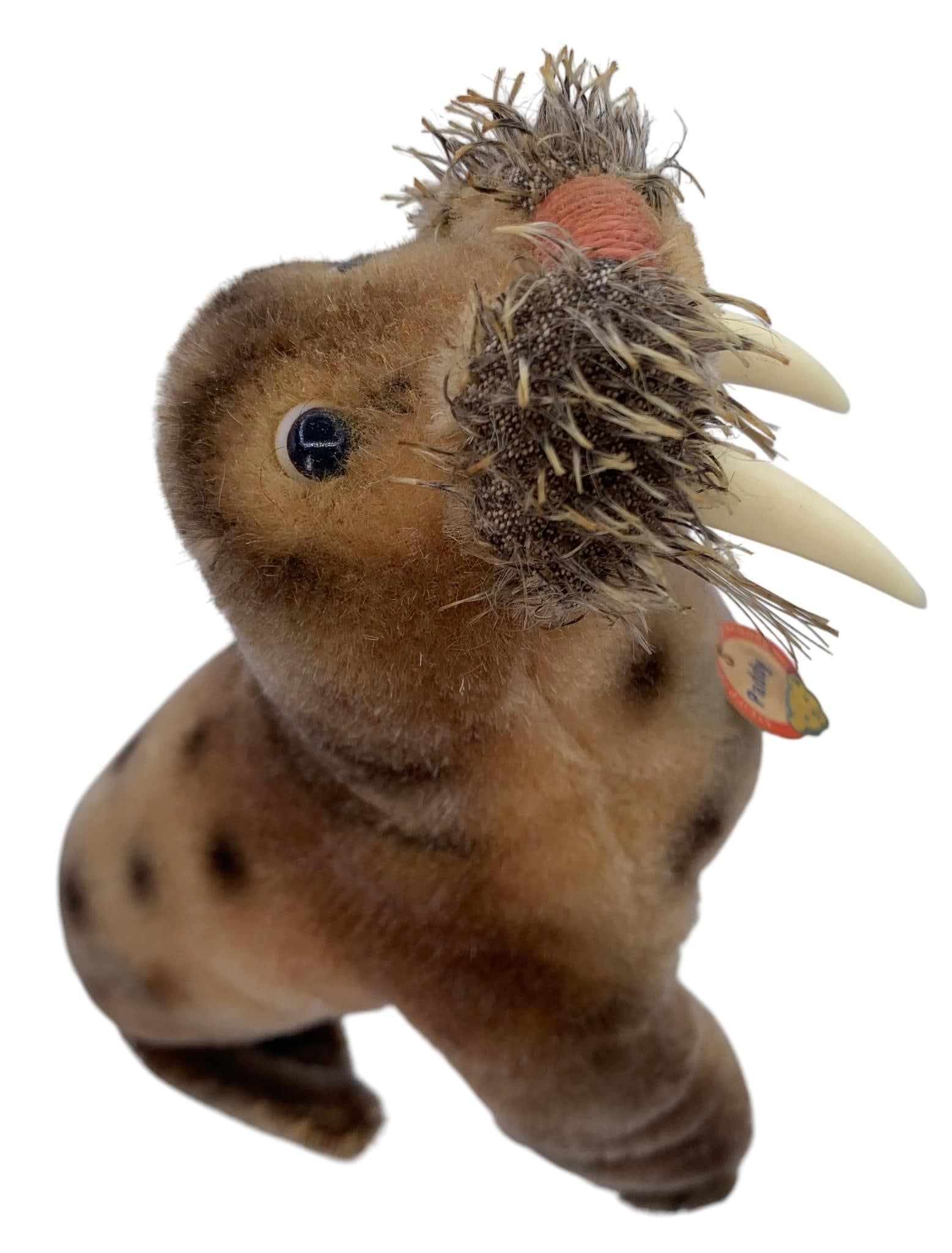Vintage German STEIFF Wool Paddy the Walrus Stuffed Animal Toy with Tag (1 of 9)