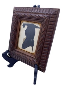 Antique Handmade Graduation Silhouette Miniature Profile Framed Portrait
