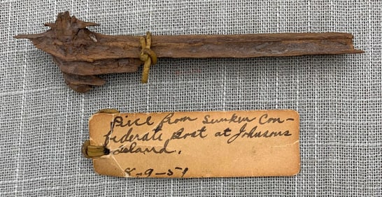 Civil War era Johnson's Island Ohio Wood Confederate Boat Relic