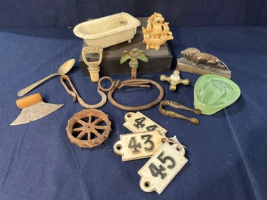 17 Pc Antique Miniatures, Advertising, and Curiosities