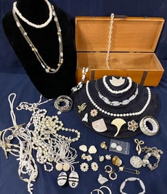 Mother of Pearl, Cream, and opalescent Costume Jewelry
