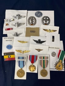 Military , German, and other Badges, ribbons , and pins