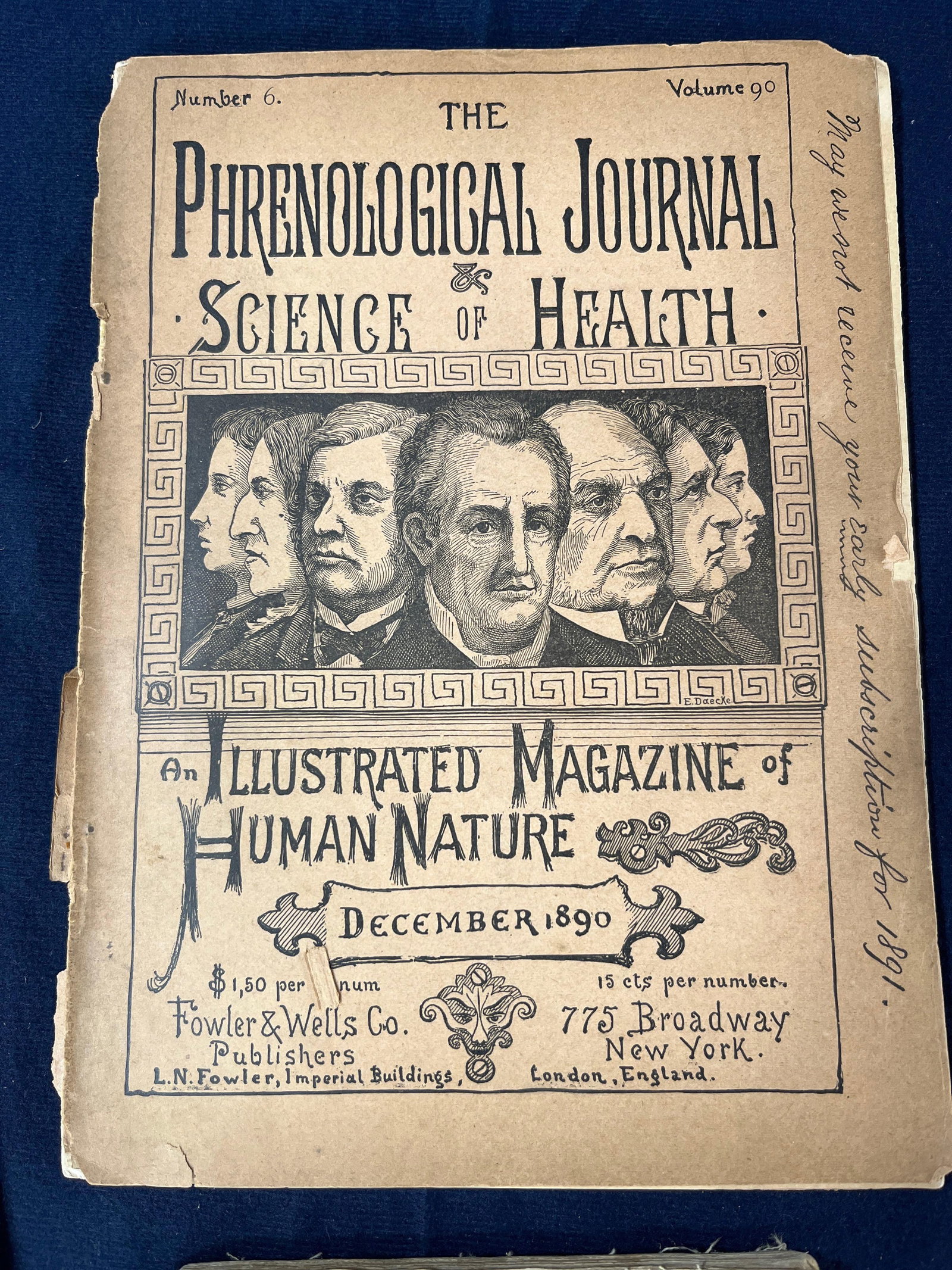 1890-1933 Household Gardening and Entertainment Books: 1906 recipe book with fabric cover, by Larkin Co. 1933 Progressive Grocer, contains many household advertising images. Shumways Culture and canning handbook, and 1890 Phrenological Journal.