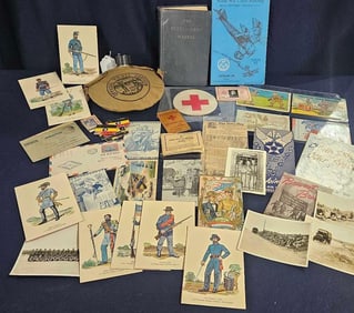 US Military postcards, airmail, Literature and Trail Canteen