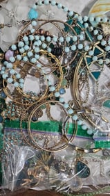 61 PC Jade & Green Toned Jewelry