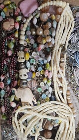 Pink, Blush, and Pastel Necklaces, and Rhinestone Jewelry
