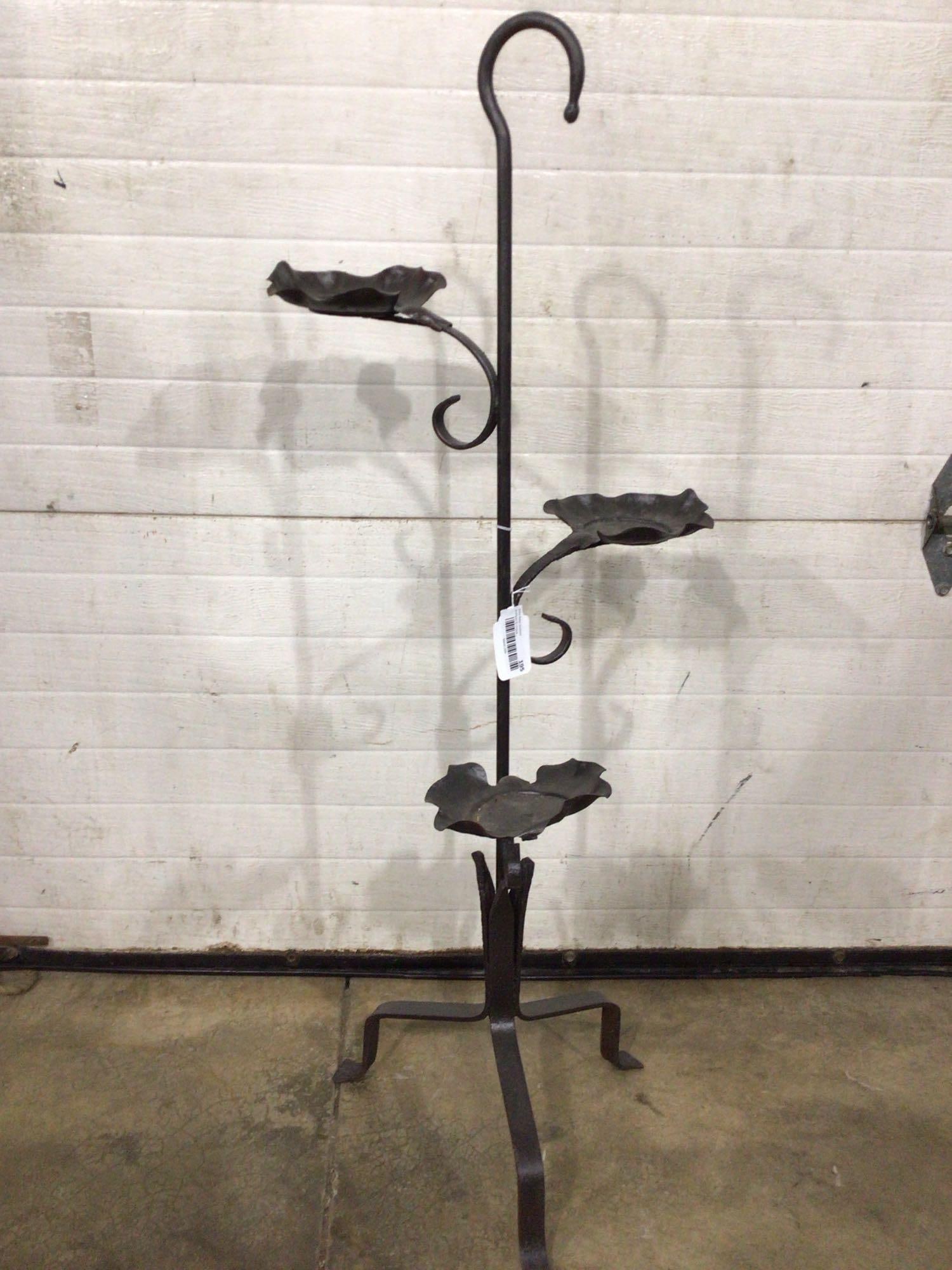 Iron 3 Leaf Plant Stand (1 of 5)