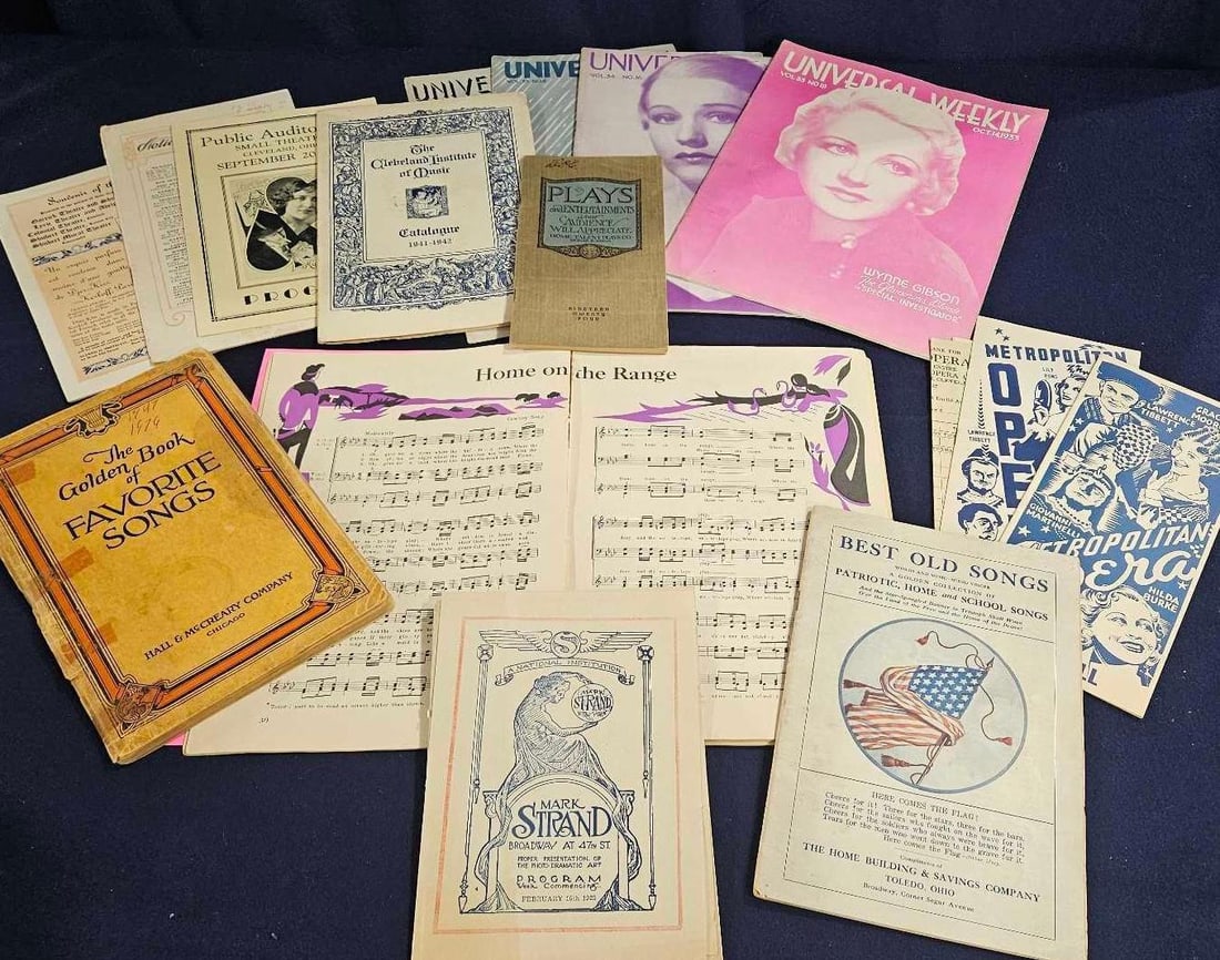 Opera, Theatrical, and Hollywood Ephemera: Euclid Cleveland Play House, programs, and song books