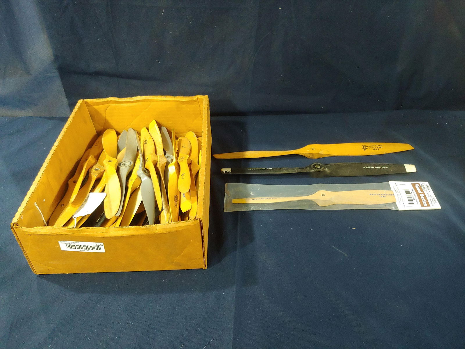 RC Airplane Wood and Plastic Propellers: Some are NOS, 18x6, and other various sizes.