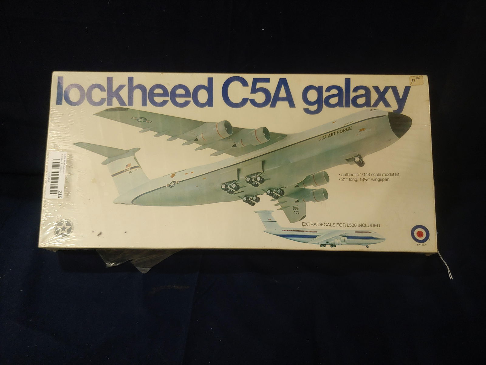 Lockheed C5A Galaxy Model Plane: Unopened box, 1/144th scale