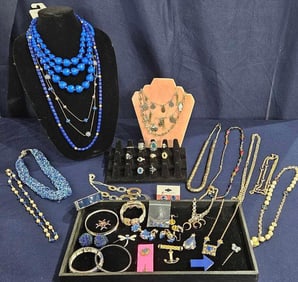 Cobalt Blue Necklaces, Pendants, Bracelets, and other Great Jewelry