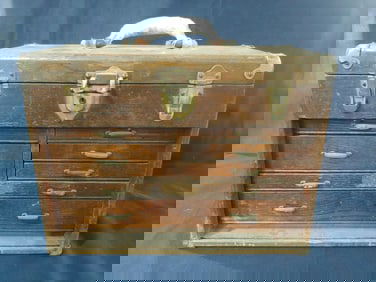 Early Tin Lined Machinist Chest