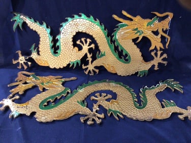 Wooden Chinese Dragon Wall Hangings