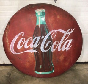 50 inch Metal Coca Cola Button Sign