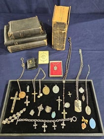 1900-1909  Bibles, Religious, Jewelry, Charms and Rosieries