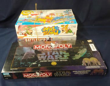 Monopoly Star Wars, Mouse Trap & Battleship Board Games