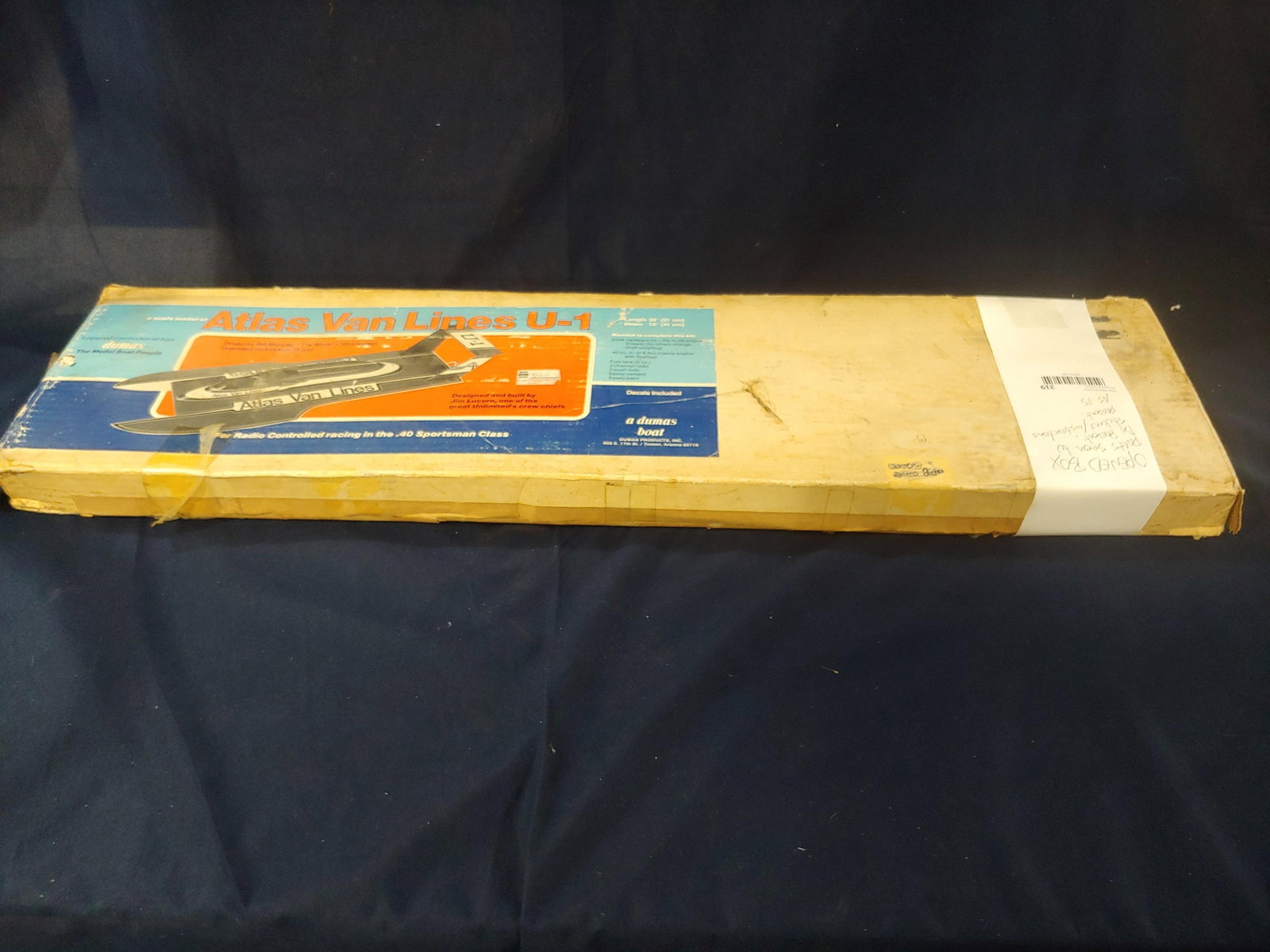 Atlas Van Lines U-1 RC Hydroplaner: 36 inches long, box has been opened but looks to be complete.