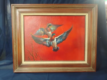 Oil on Canvas Mallard Painting