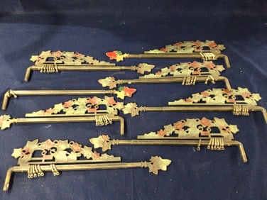 1920s Antique Swing Curtain Rod Brackets