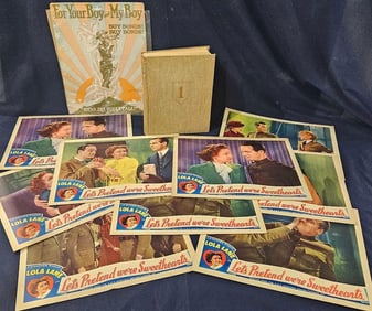 EARLY MILITARY LOT INCLUDING WARTIME POSTERS AND US ARMY WWII BOOK