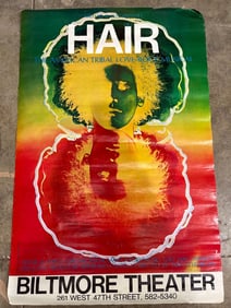 1968 BILTMORE THEATRE HAIR CONCERT THEATRICAL POSTER