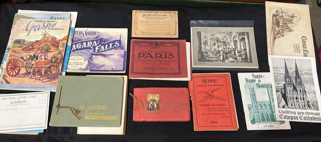 VINTAGE INTERNATIONAL TRAVEL BOOKLETS AND SOUVENIR EPHEMERA LOT