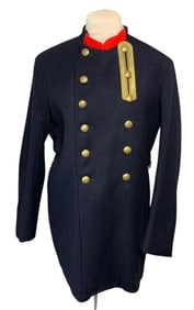 2 pc Early British New South Wales Fire Brigade Wool Coat & Cotton Fireman Jacket
