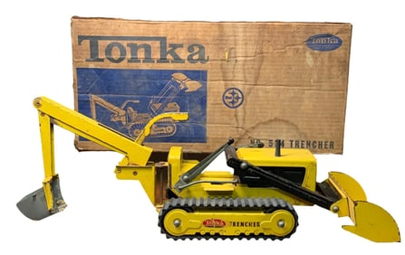 Vintage 1970s TONKA Trencher No. 534 Construction Vehicle Toy with Original Box