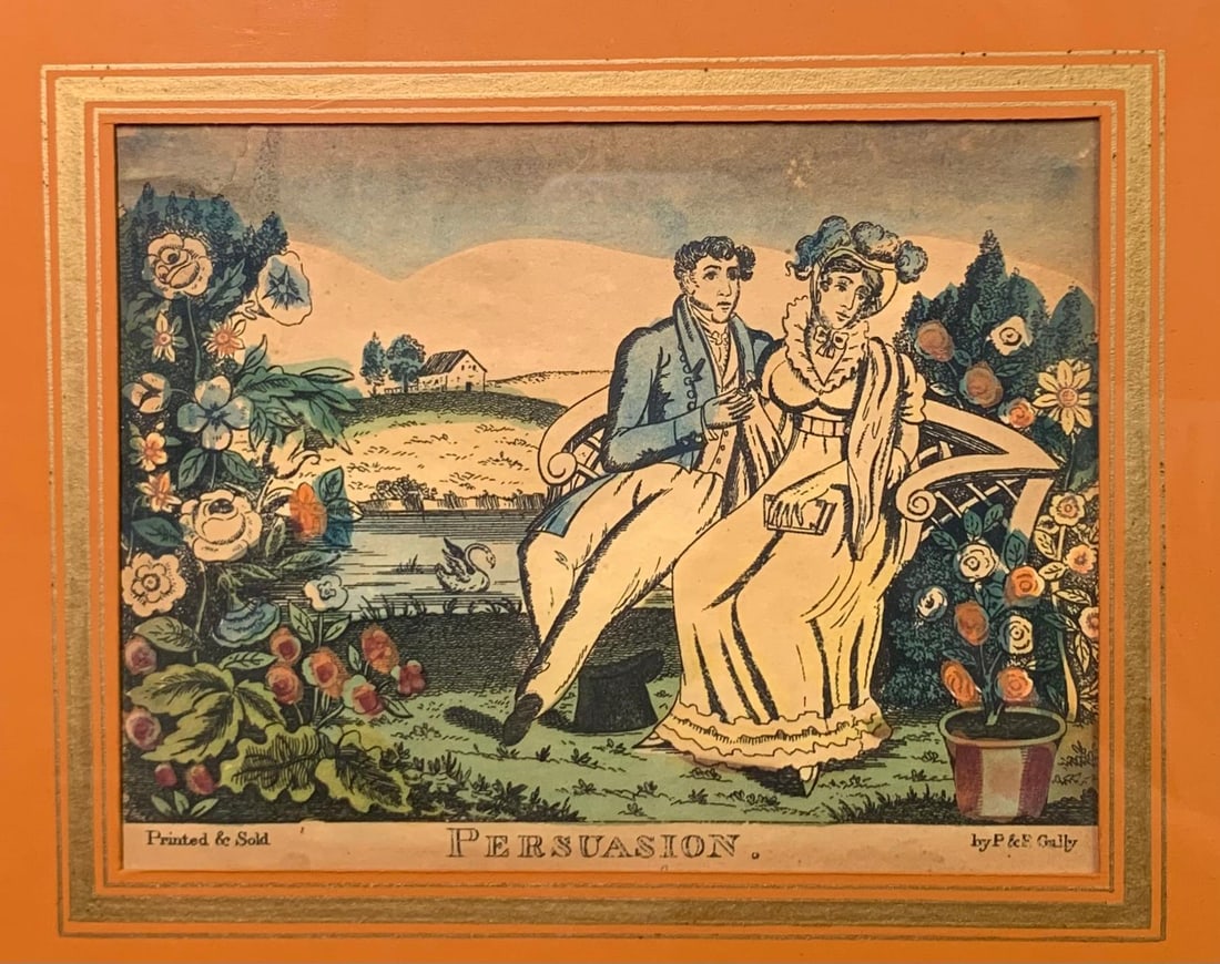 Pair 19th Century P & P Gally Hand Tinted Regency era English Engravings, Framed (1 of 9)