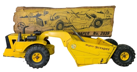 Vintage 1970s TONKA Might Scraper No. 2935 Construction Vehicle Toy with Original Box