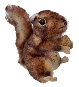 Vintage German STEIFF Perri the Squirrel Wool/Cotton Plush Stuffed Walt Disney Animal Toy with Tags