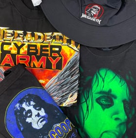 MegaDeath & Alice Cooper Concert T-Shirts, Bucket Hat & Cotton Canvas Tote Bag
