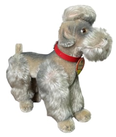 Vintage German STEIFF Snobby the Poodle Wool Plush Stuffed Animal Articulated Dog Toy with Tags