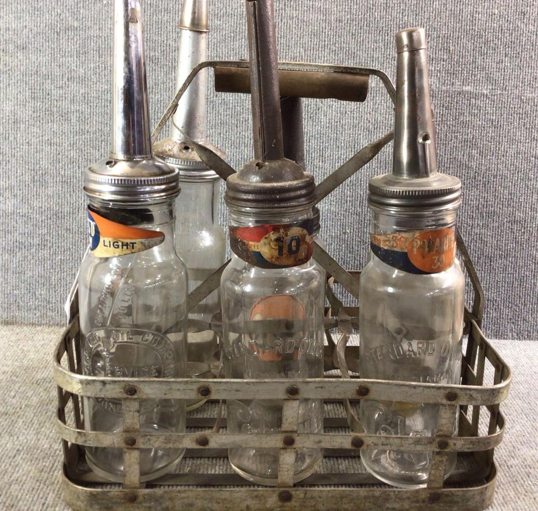 6- Various oil bottles with carrier (1 of 7)
