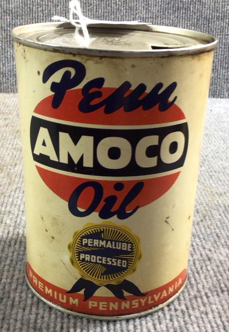 Penn Amoco Oil 1qt can: Shows some soiling but overall is fairly clean and dent free!