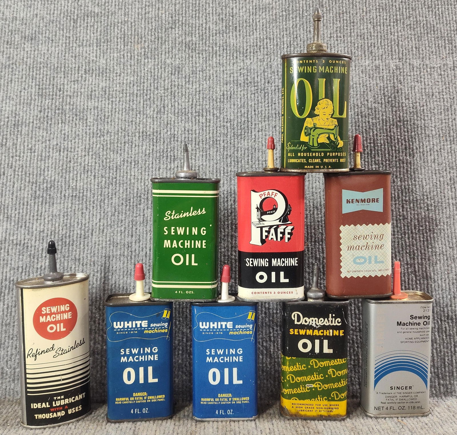 Lot of 9 Various Sewing Machine handy oilers (1 of 5)