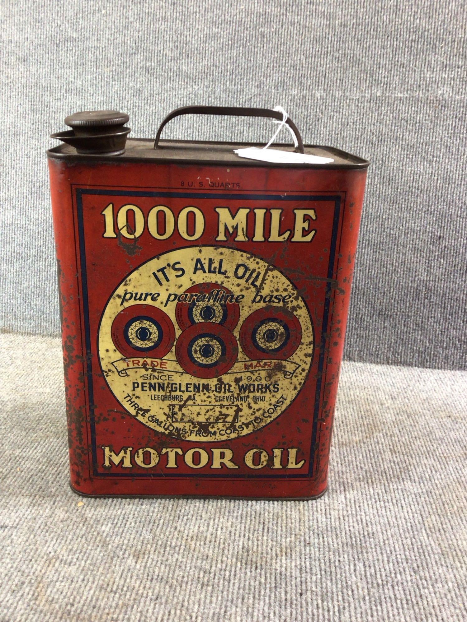 Penn Glenn Oil Works 1000 Mile Motor Oil 2gal can (1 of 6)