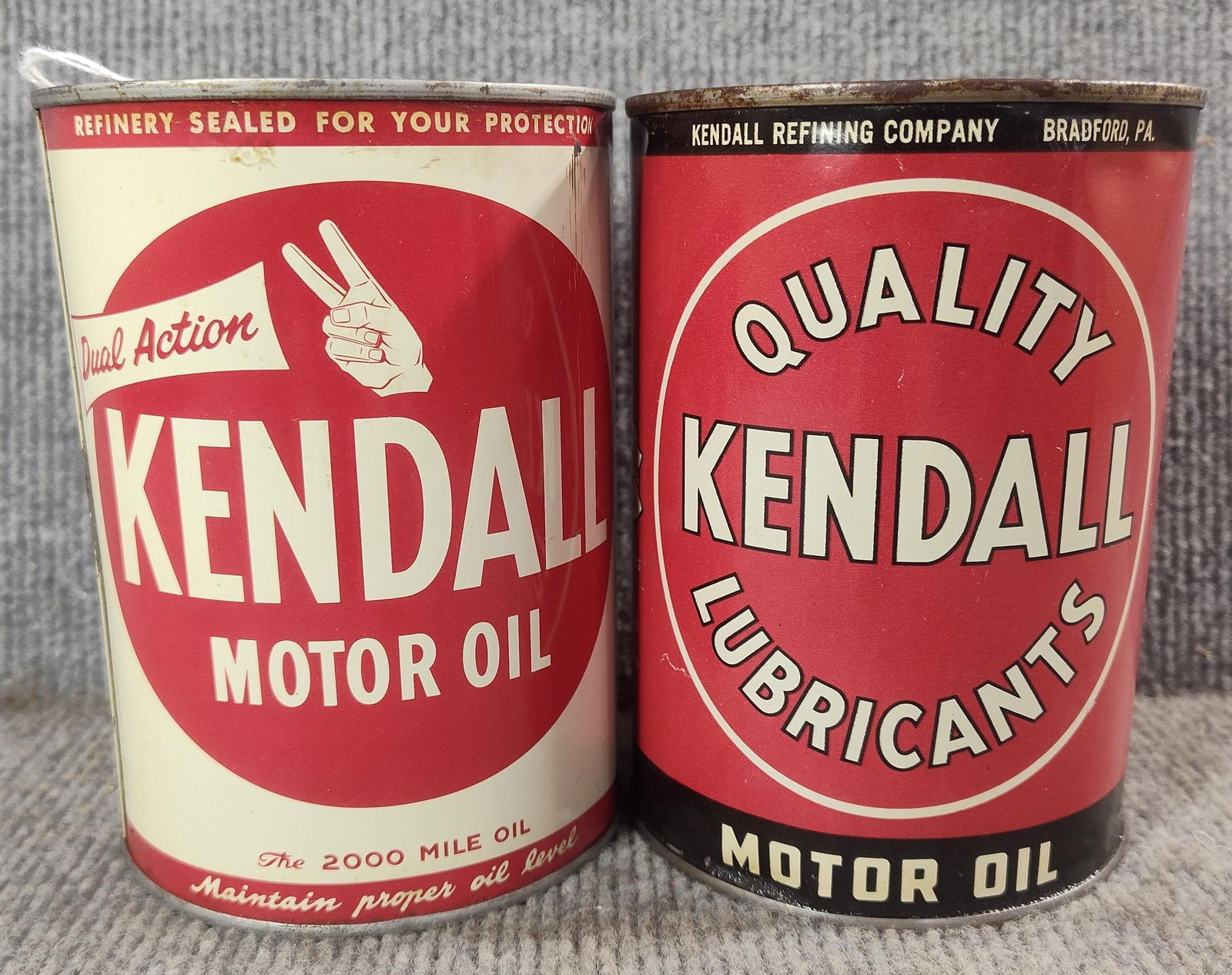 2- Kendall Motor Oil 1qt cans (1 of 5)