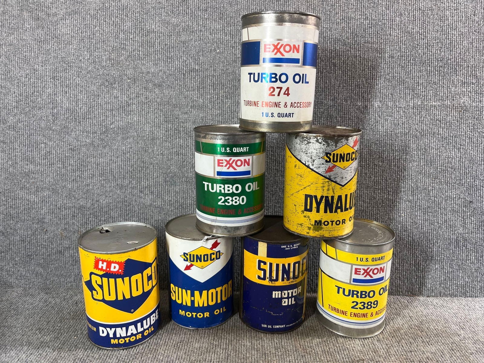 7- Sunoco & 3- Exxon 1qt cans (1 of 5)