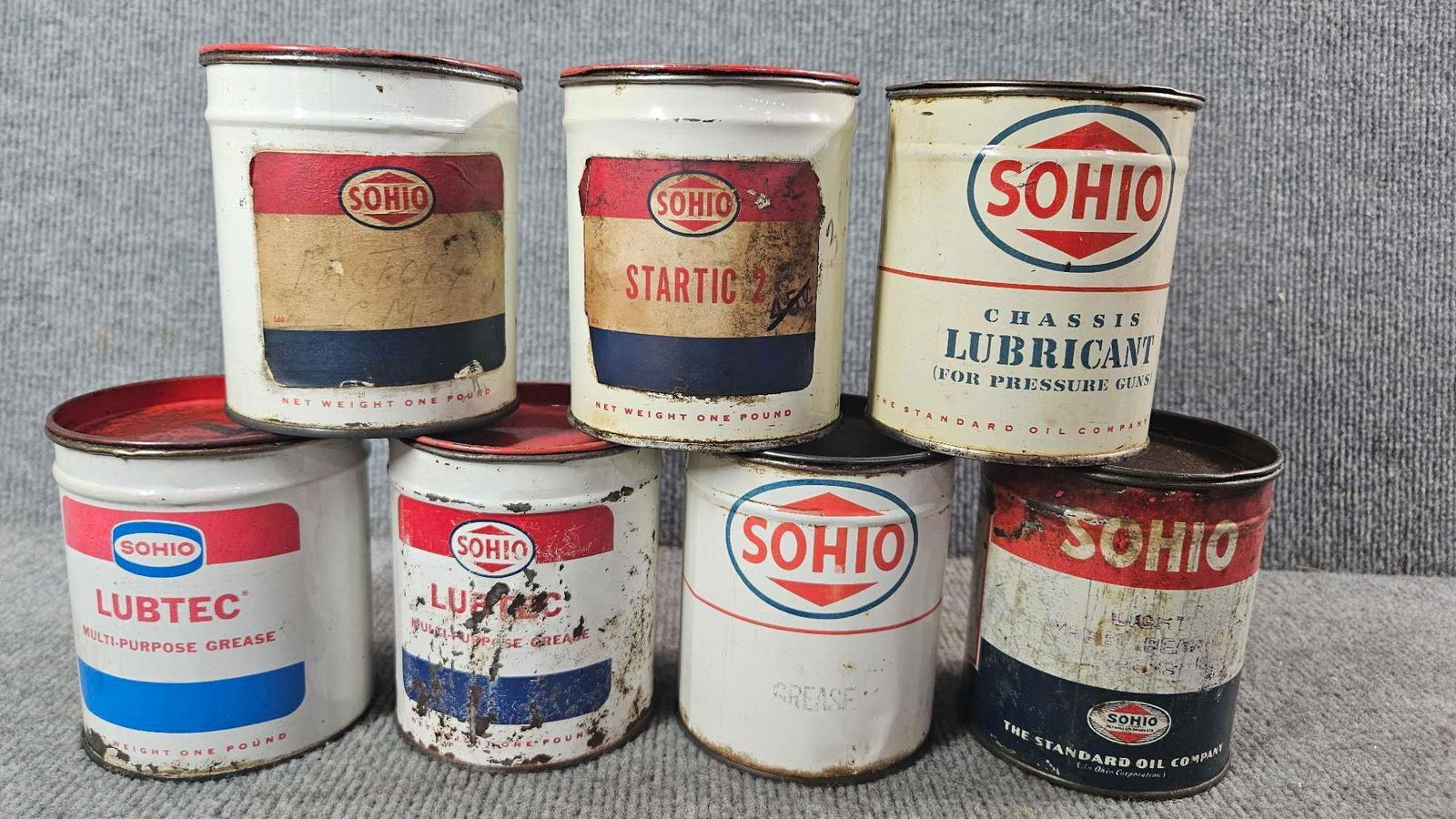 7- Various Sohio 1lb grease cans (1 of 4)
