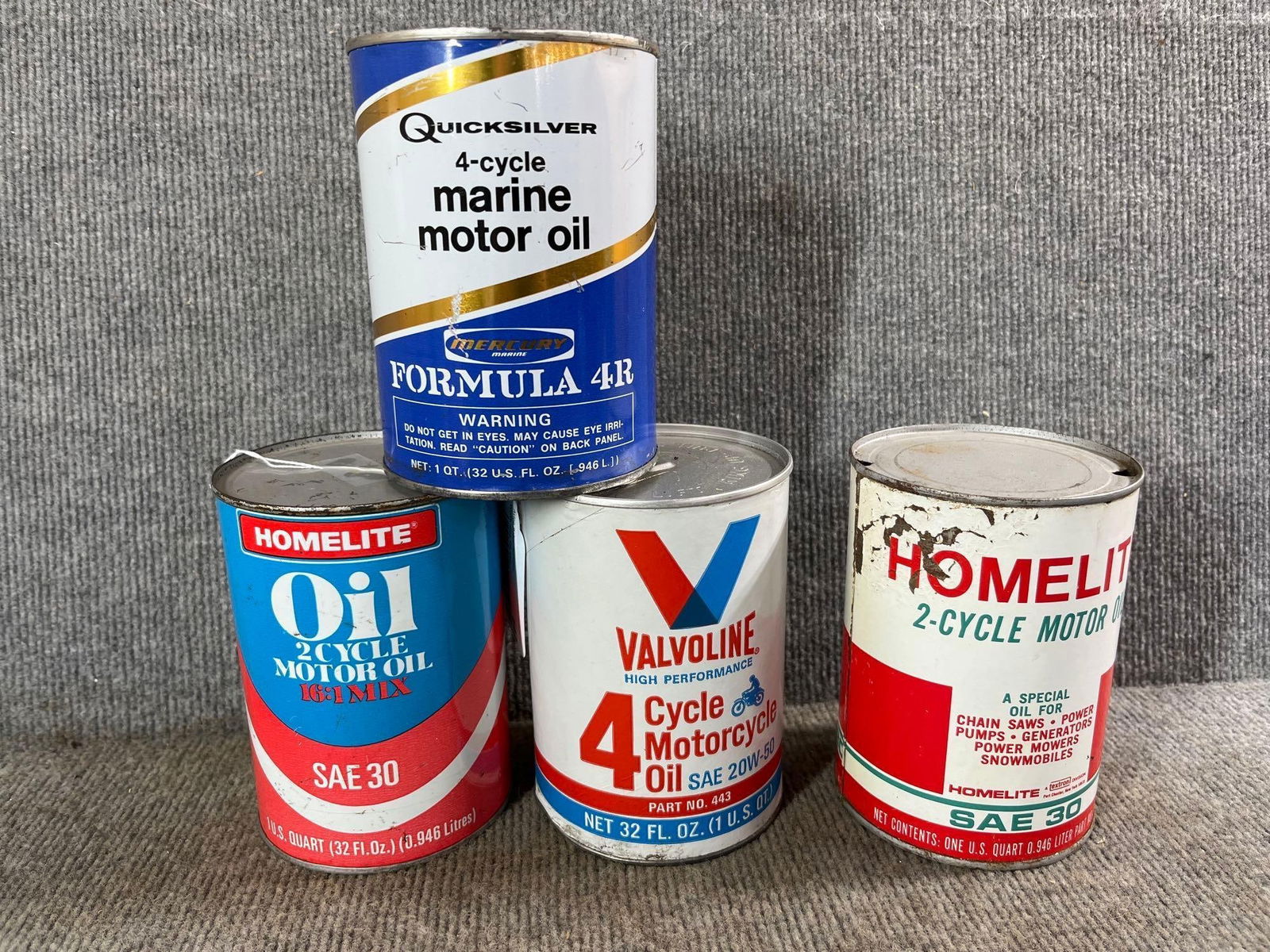 4- Various 2 & 4-cycle 1qt cans (1 of 4)