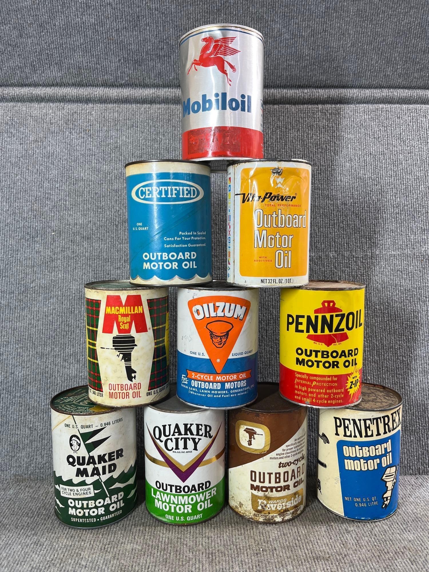 10- Various Outboard 1qt cans (1 of 7)