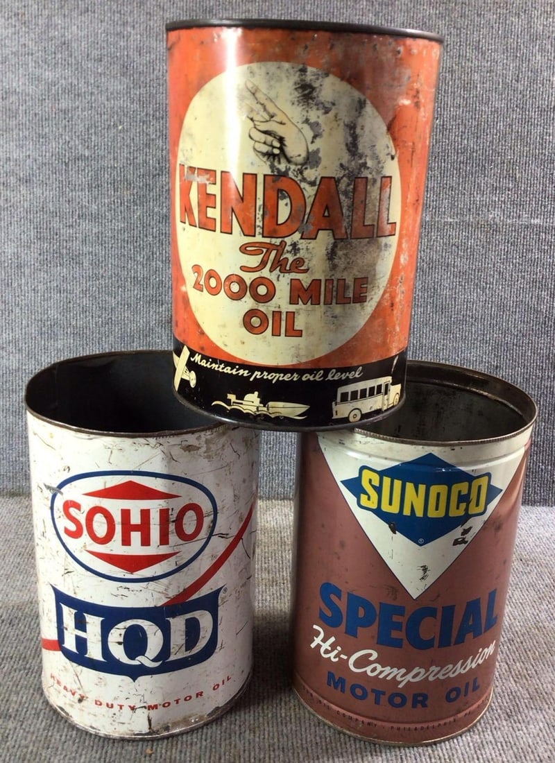 Kendall, Sohio & Sunoco 5qt cans (1 of 7)