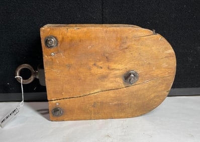 Large Wooden Pulley