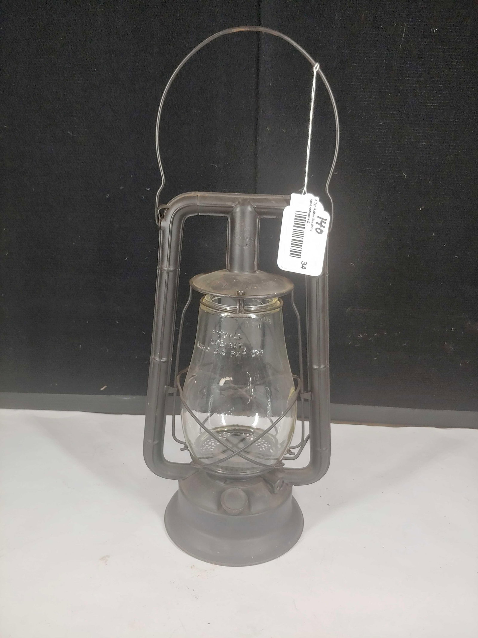City of Hazelton Dietz Lantern: Embossed body and globe.