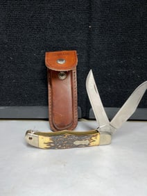 Uncle Henry Skinner Knife w/ Leather Pouch