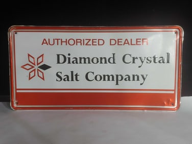 Diamond Crystal Salt Tin Sign